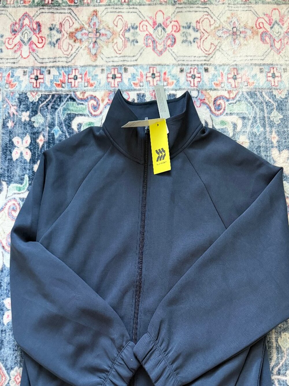 Women's Airy Sleek Full Zip Jacket - All In Motion Navy Blue XL - Picture 3 of 6